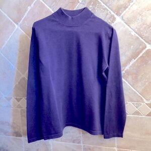 Coldwater creek, purple mock turtleneck, size L
